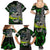 Personalized Franken Fish Family Matching Summer Maxi Dress and Hawaiian Shirt Skull Fishing Green - Wonder Print Shop