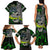 Personalized Franken Fish Family Matching Tank Maxi Dress and Hawaiian Shirt Skull Fishing Green - Wonder Print Shop