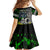 Personalized Franken Fish Kid Short Sleeve Dress Skull Fishing Green - Wonder Print Shop