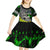 Personalized Franken Fish Kid Short Sleeve Dress Skull Fishing Green - Wonder Print Shop