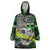 Personalized Franken Fish Wearable Blanket Hoodie Skull Fishing Green