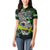 Personalized Franken Fish Women Polo Shirt Skull Fishing Green