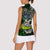 Personalized Franken Fish Women Sleeveless Polo Shirt Skull Fishing Green