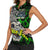 Personalized Franken Fish Women Sleeveless Polo Shirt Skull Fishing Green