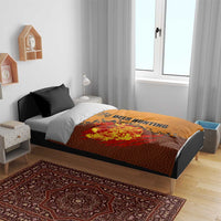 Skull Deer Hunting Bedding Set Vintage Leather Bow Hunter - Wonder Print Shop