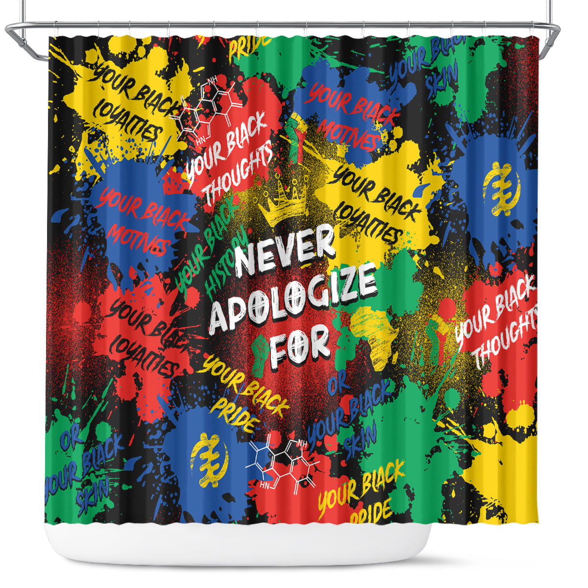 never-apologize-for-being-black-shower-curtain