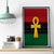 Pan African Ankh Canvas Wall Art Egyptian Cross