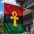 Pan African Ankh Garden Flag Egyptian Cross