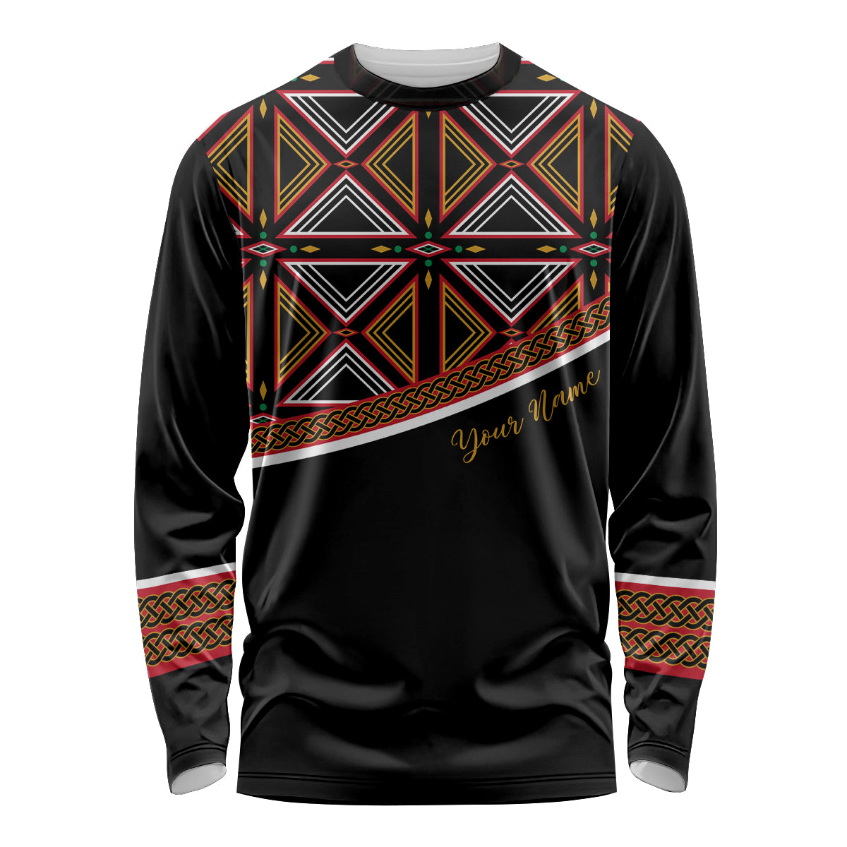 Personalized Bamenda African Long Sleeve Shirt Atoghu Cameroon Print - Wonder Print Shop