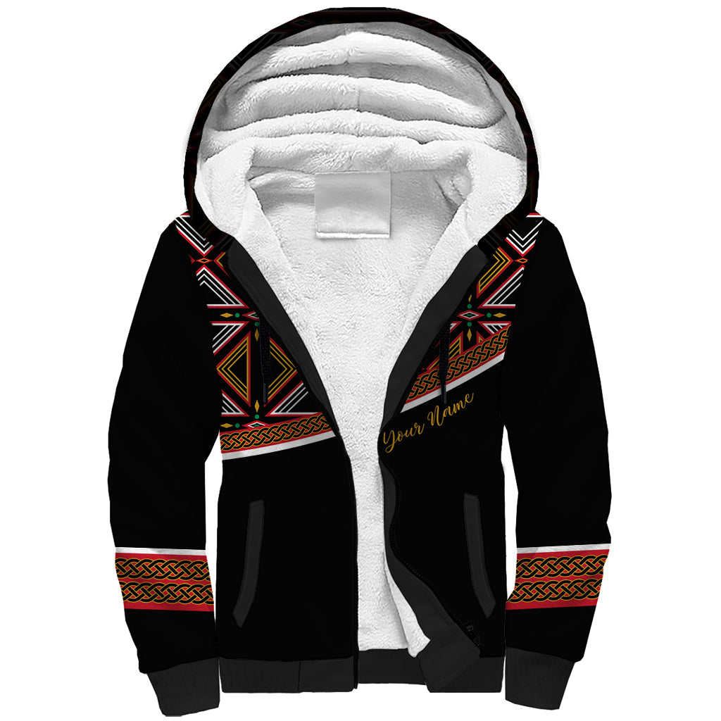 Personalized Bamenda African Sherpa Hoodie Atoghu Cameroon Print - Wonder Print Shop