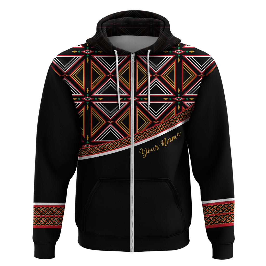 Personalized Bamenda African Zip Hoodie Atoghu Cameroon Print