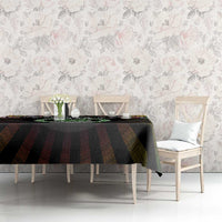 Comoros Roots Tablecloth African Map in Fingerprint and Tribal Colors
