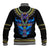 Egyptian Ankh Golden Blue Fire Baseball Jacket - Wonder Print Shop