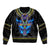 Egyptian Ankh Golden Blue Fire Bomber Jacket - Wonder Print Shop