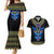 Egyptian Ankh Golden Blue Fire Couples Matching Mermaid Dress and Hawaiian Shirt - Wonder Print Shop