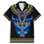 Egyptian Ankh Golden Blue Fire Family Matching Mermaid Dress and Hawaiian Shirt - Wonder Print Shop