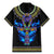 Egyptian Ankh Golden Blue Fire Family Matching Mermaid Dress and Hawaiian Shirt - Wonder Print Shop