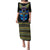 Egyptian Ankh Golden Blue Fire Family Matching Puletasi Dress and Hawaiian Shirt - Wonder Print Shop