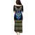 Egyptian Ankh Golden Blue Fire Family Matching Puletasi Dress and Hawaiian Shirt - Wonder Print Shop