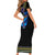 Egyptian Ankh Golden Blue Fire Family Matching Short Sleeve Bodycon Dress and Hawaiian Shirt - Wonder Print Shop