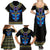 egyptian-ankh-golden-blue-fire-family-matching-summer-maxi-dress-and-hawaiian-shirt