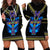 Egyptian Ankh Golden Blue Fire Hoodie Dress - Wonder Print Shop