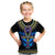 Egyptian Ankh Golden Blue Fire Kid T Shirt - Wonder Print Shop