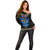 Egyptian Ankh Golden Blue Fire Off Shoulder Sweater - Wonder Print Shop