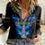 egyptian-ankh-golden-blue-fire-women-casual-shirt