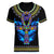 egyptian-ankh-golden-blue-fire-women-v-neck-t-shirt