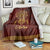 Personalized Anubis Blanket Ancient Egyptian Pattern In Red