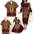 Personalized Anubis Family Matching Off Shoulder Long Sleeve Dress and Hawaiian Shirt Ancient Egyptian Pattern In Red - Wonder Print Shop