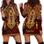 Personalized Anubis Hoodie Dress Ancient Egyptian Pattern In Red - Wonder Print Shop