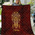 Personalized Anubis Quilt Ancient Egyptian Pattern In Red