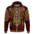 Personalized Anubis Zip Hoodie Ancient Egyptian Pattern In Red