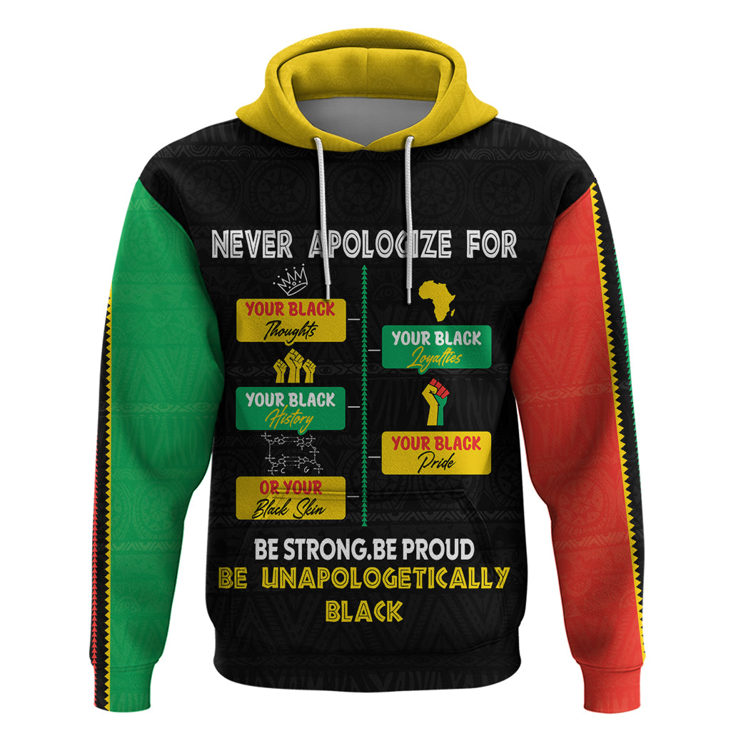 Never Apologize For Your Pride Hoodie African Black History - Wonder Print Shop