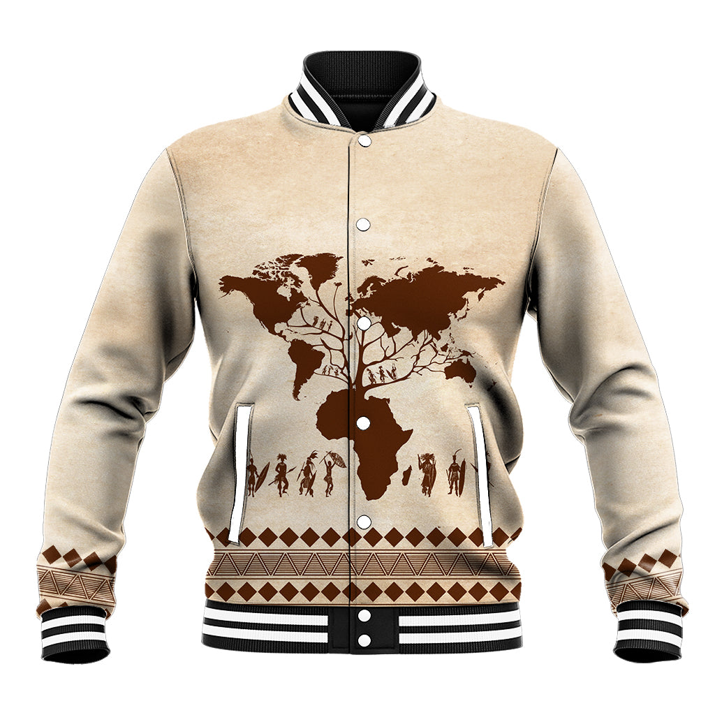 Root Africa Baseball Jacket African Map - Wonder Print Shop