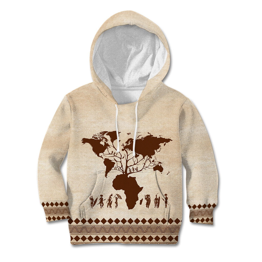 Root Africa Kid Hoodie African Map - Wonder Print Shop