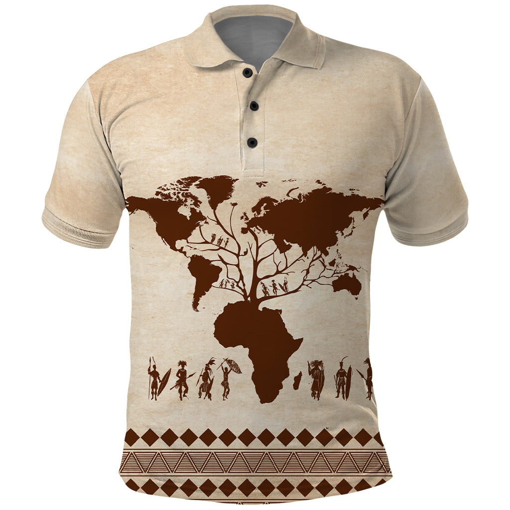 Root Africa Polo Shirt African Map - Wonder Print Shop