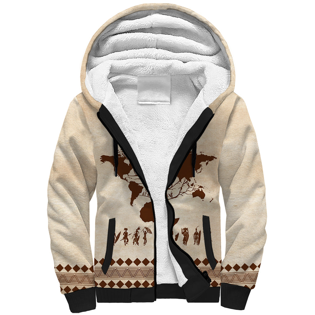 Root Africa Sherpa Hoodie African Map