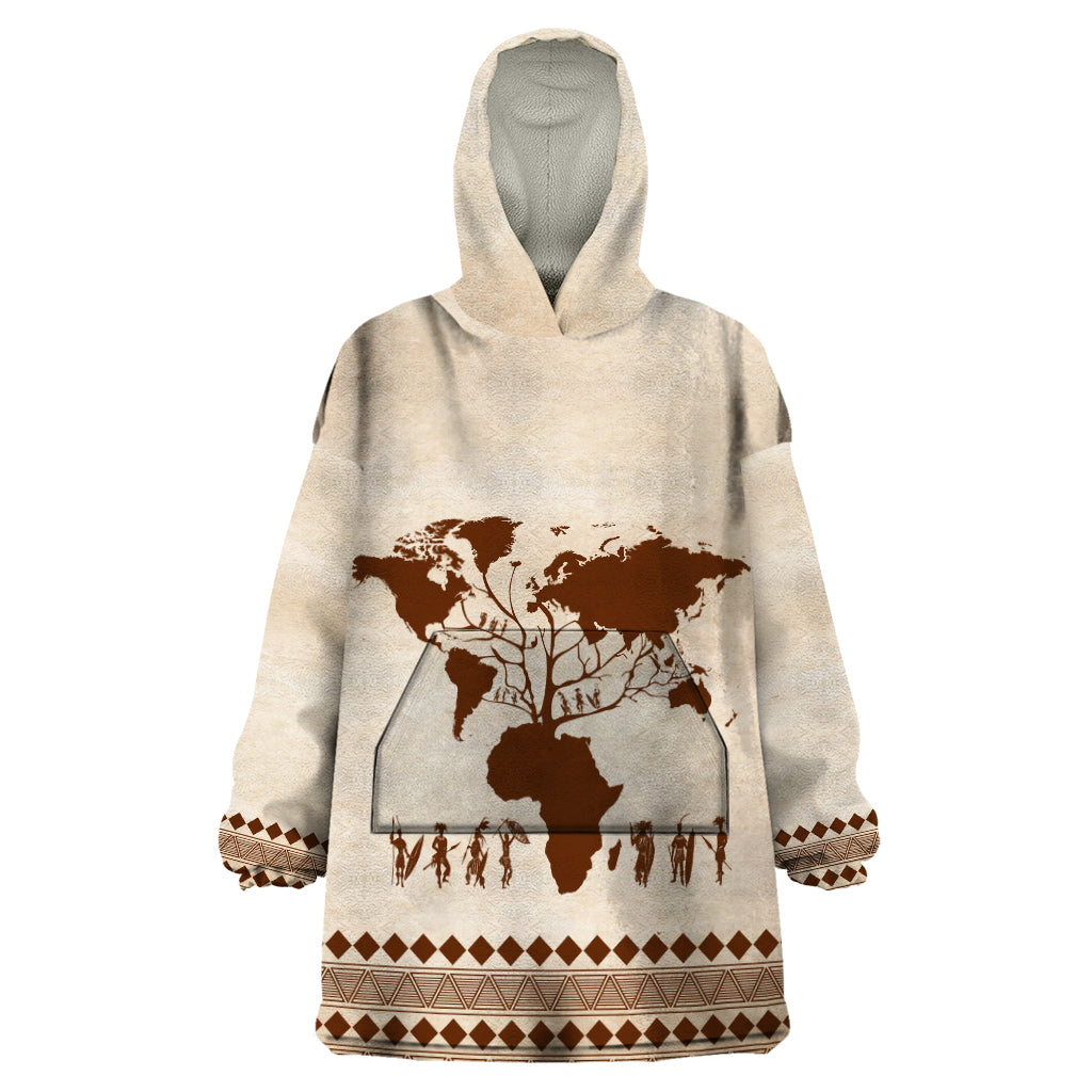 Root Africa Wearable Blanket Hoodie African Map