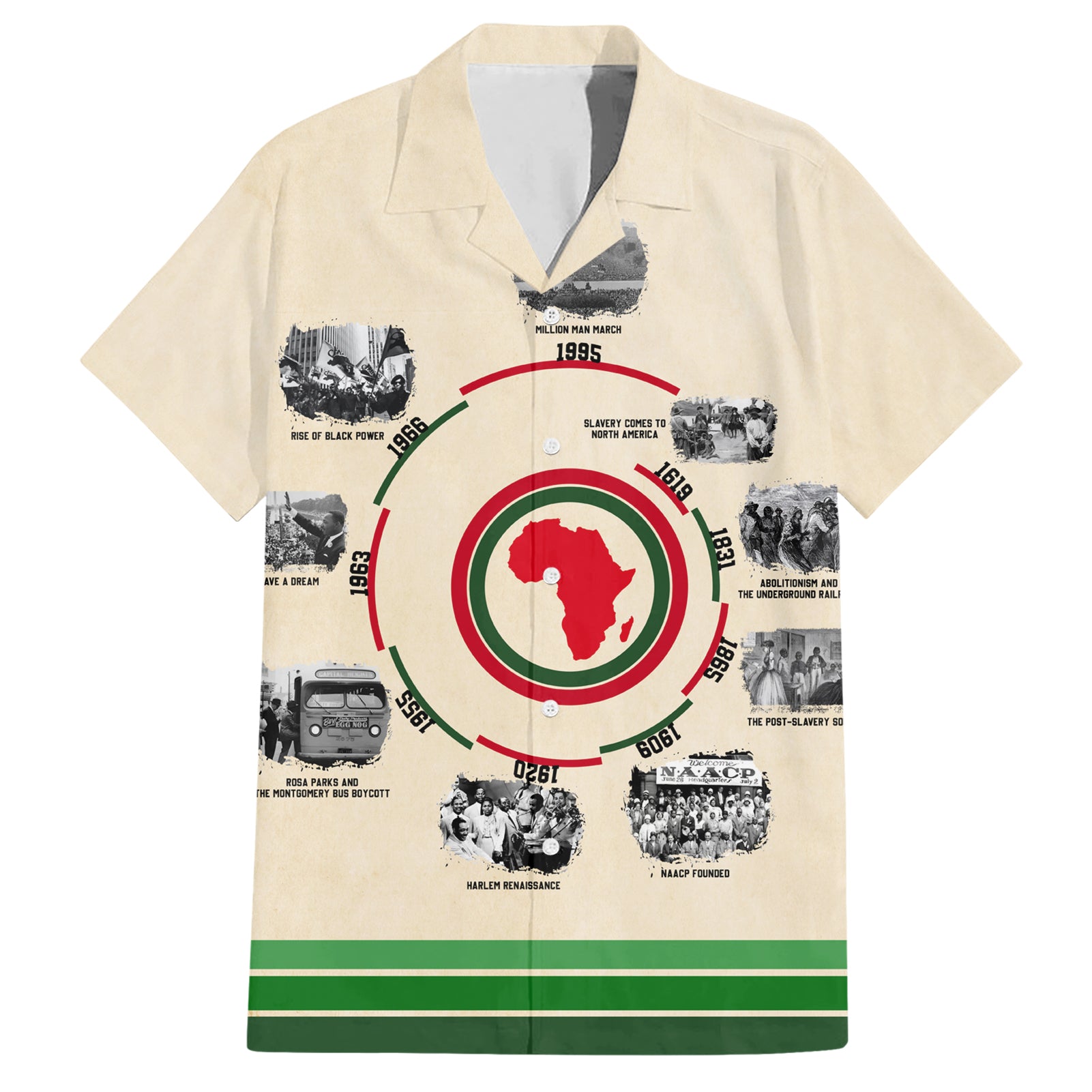 Black History Milestones Hawaiian Shirt African Timeline - Wonder Print Shop