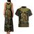 Egypt Pharaoh Couples Matching Tank Maxi Dress and Hawaiian Shirt Egyptian Hieroglyphs and Symbols - Wonder Print Shop