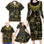 Egypt Pharaoh Family Matching Long Sleeve Bodycon Dress and Hawaiian Shirt Egyptian Hieroglyphs and Symbols - Wonder Print Shop