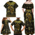 Egypt Pharaoh Family Matching Off Shoulder Maxi Dress and Hawaiian Shirt Egyptian Hieroglyphs and Symbols - Wonder Print Shop