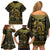 Egypt Pharaoh Family Matching Off Shoulder Short Dress and Hawaiian Shirt Egyptian Hieroglyphs and Symbols - Wonder Print Shop