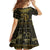 Egypt Pharaoh Family Matching Puletasi Dress and Hawaiian Shirt Egyptian Hieroglyphs and Symbols - Wonder Print Shop