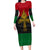 Pan African Ankh Long Sleeve Bodycon Dress - Wonder Print Shop