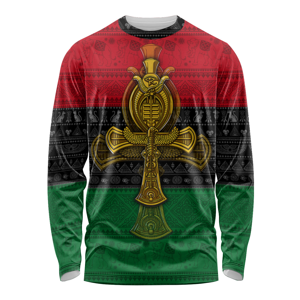 Pan African Ankh Long Sleeve Shirt - Wonder Print Shop