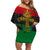 Pan African Ankh Off Shoulder Short Dress - Wonder Print Shop